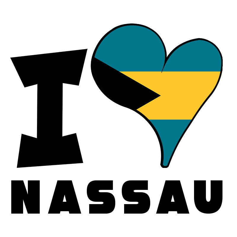 Unisex t-shirt - I Love Nassau Flag