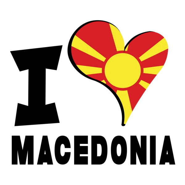 Unisex Hoodie - I Love Macedonia Flag