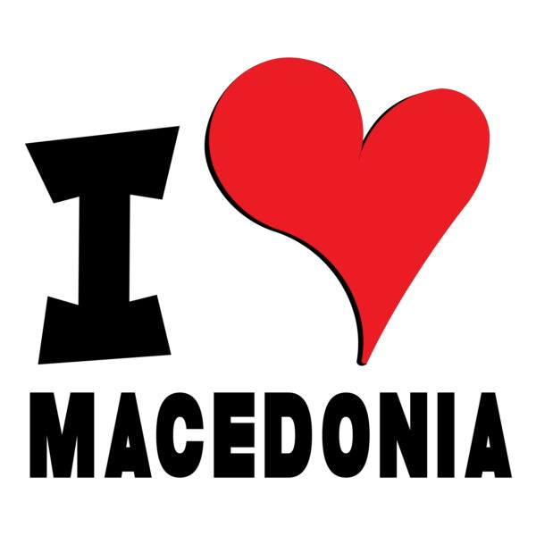 Unisex Sweatshirt - I Love Macedonia Red