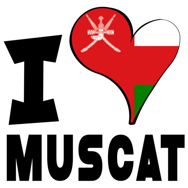 Unisex t-shirt - I Love Muscat Flag