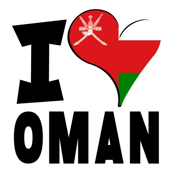 Unisex Hoodie - I Love Oman Flag