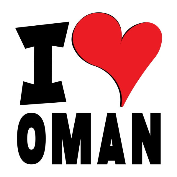 Unisex Sweatshirt - I Love Oman Red