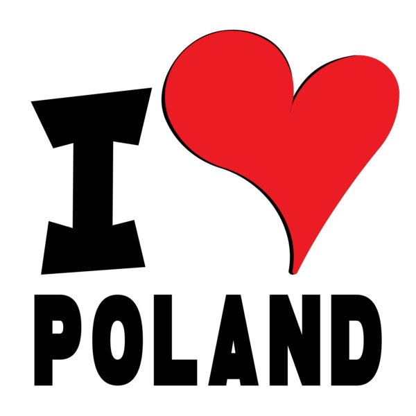 Unisex Hoodie - I Love Poland Red