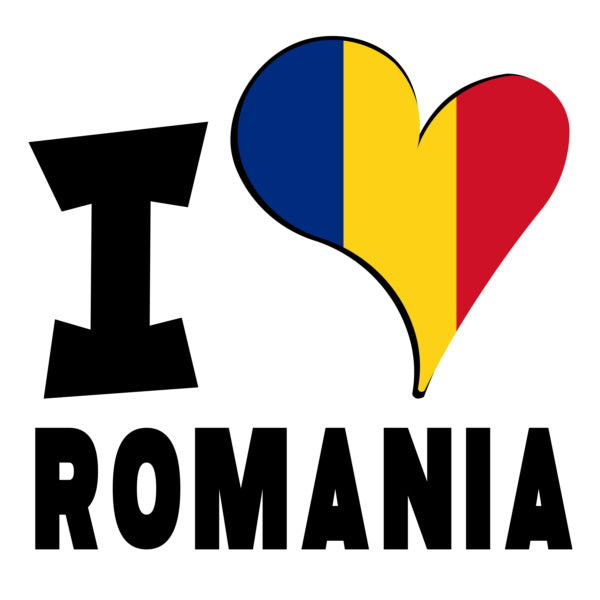 Unisex Hoodie - I Love Romania Flag