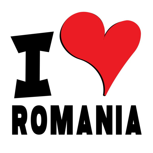 Unisex Sweatshirt - I Love Romania Red