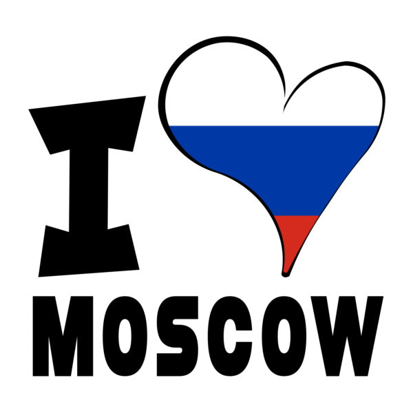 Unisex Hoodie - I Love Moscow Flag