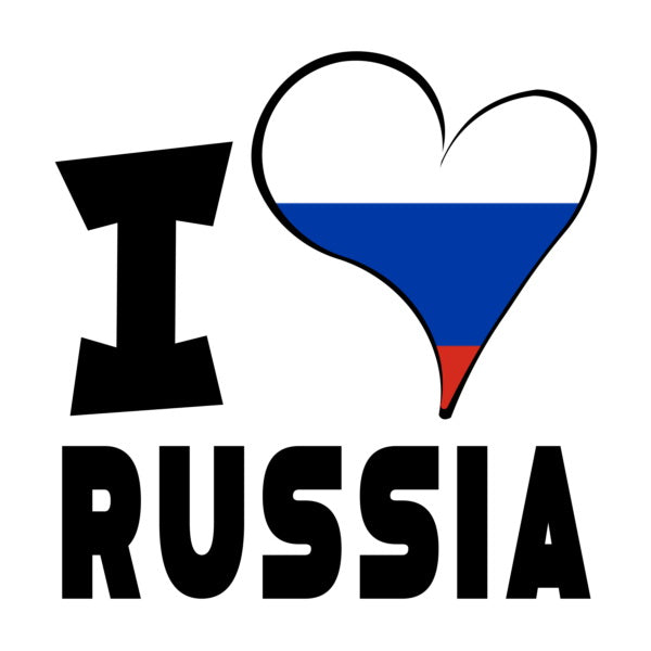 Unisex Hoodie - I Love Russia Flag