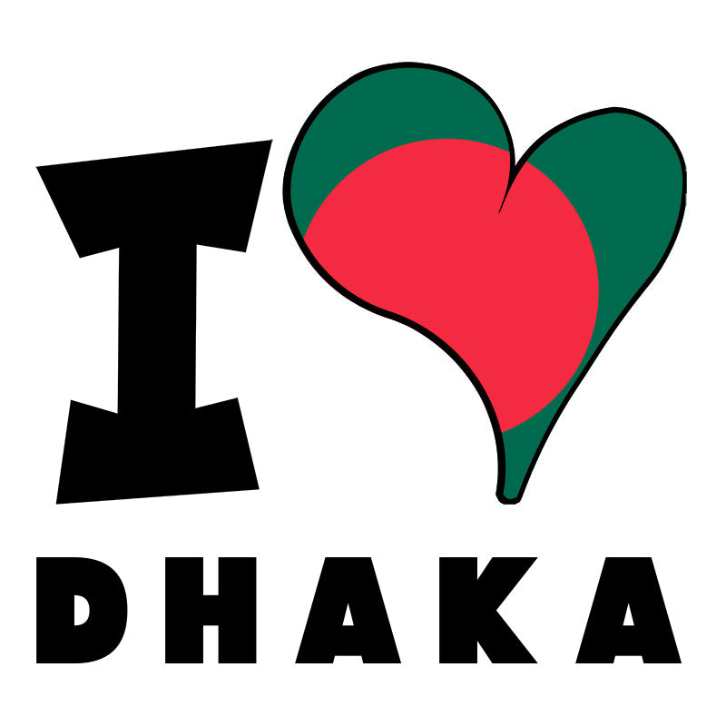 Unisex Sweatshirt - I Love Dhaka Flag