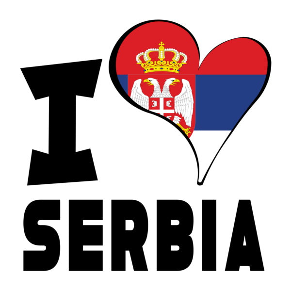 Unisex t-shirt - I Love Serbia Flag