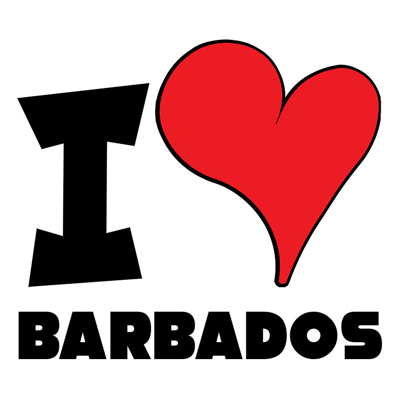 Unisex Hoodie - I Love Barbados Red