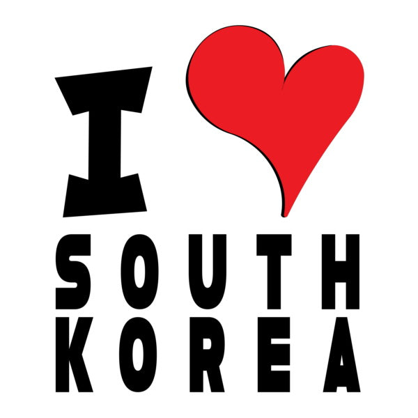 Unisex Sweatshirt - I Love South Korea Red