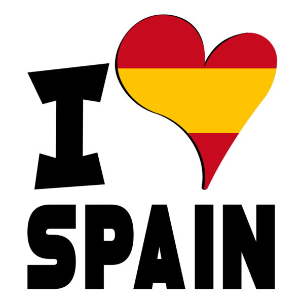 Unisex Hoodie - I Love Spain Flag