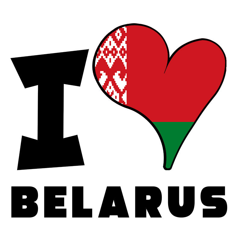 Unisex Hoodie - I Love Belarus Flag