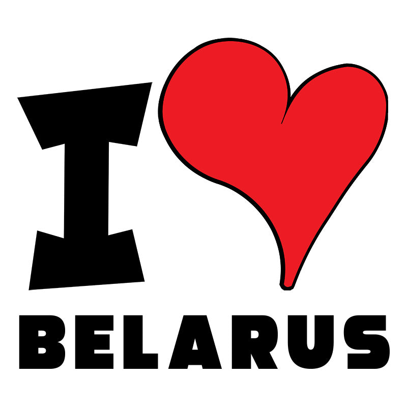 Unisex Hoodie - I Love Belarus Red