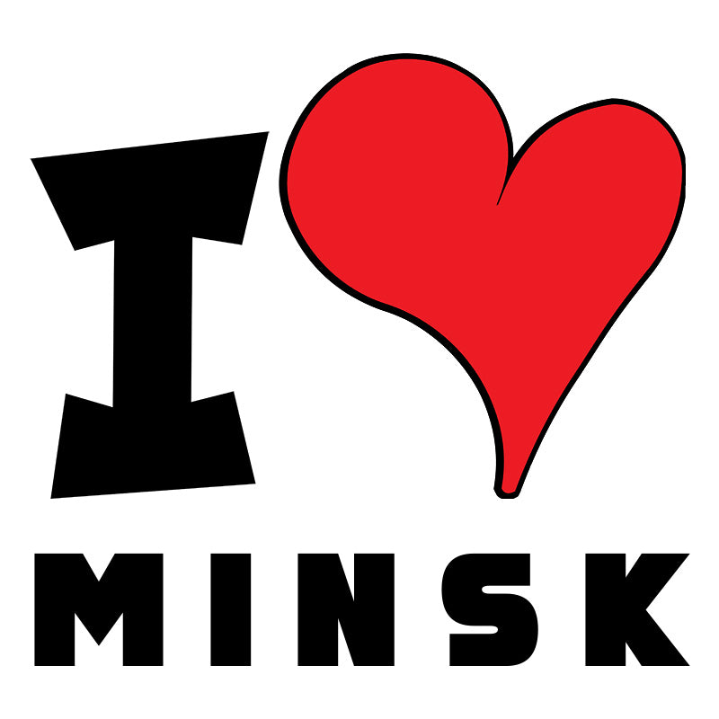 Unisex Hoodie - I Love Minsk Red