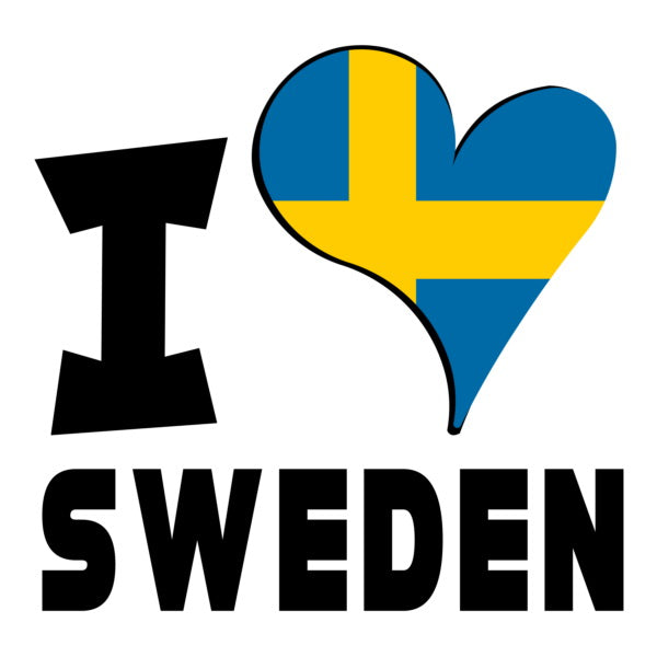 Unisex t-shirt - I Love Sweden Flag