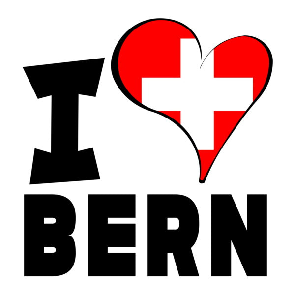 Unisex Hoodie - I Love Bern Flag