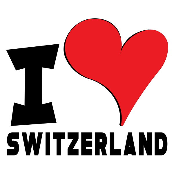 Unisex Sweatshirt - I Love Switzerland Red