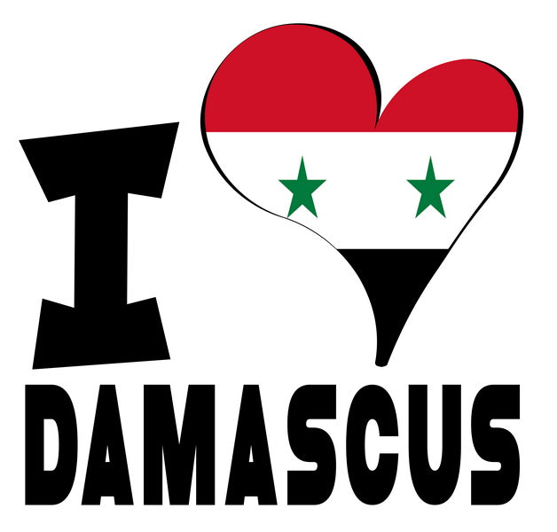 Unisex t-shirt - I Love Damascus Flag