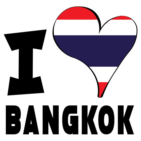 Unisex Hoodie - I Love Bangkok Flag