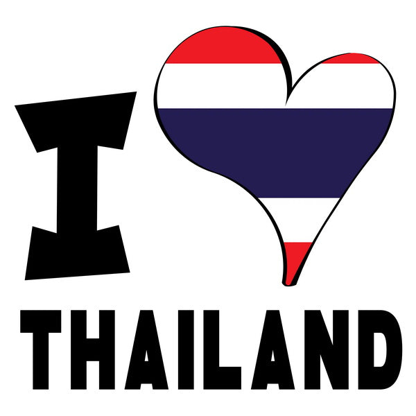 Unisex Sweatshirt - I Love Thailand Flag