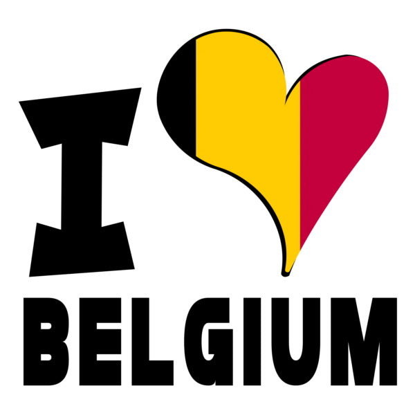 Unisex Hoodie - I Love Belgium Flag