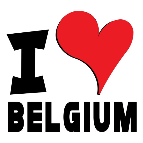 Unisex Hoodie - I Love Belgium Red