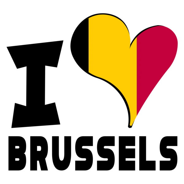 Unisex Hoodie - I Love Brussels Flag