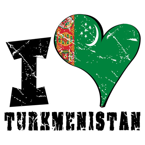 Unisex Hoodie - I Love Turkmenistan