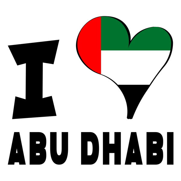 Unisex Sweatshirt - I Love Abu Dhabi Flag