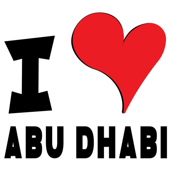 Unisex t-shirt - I Love Abu Dhabi Red