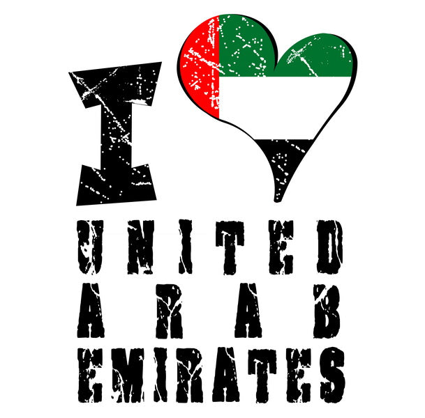 Unisex Hoodie - I Love United Arab Emirates