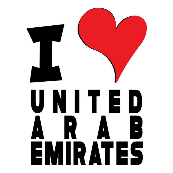 Unisex Sweatshirt - I Love United Arab Emirates Red