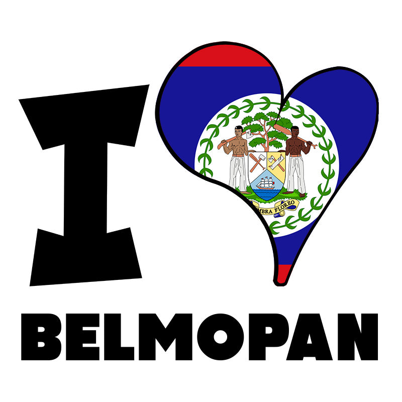 Unisex t-shirt - I Love Belmopan Flag