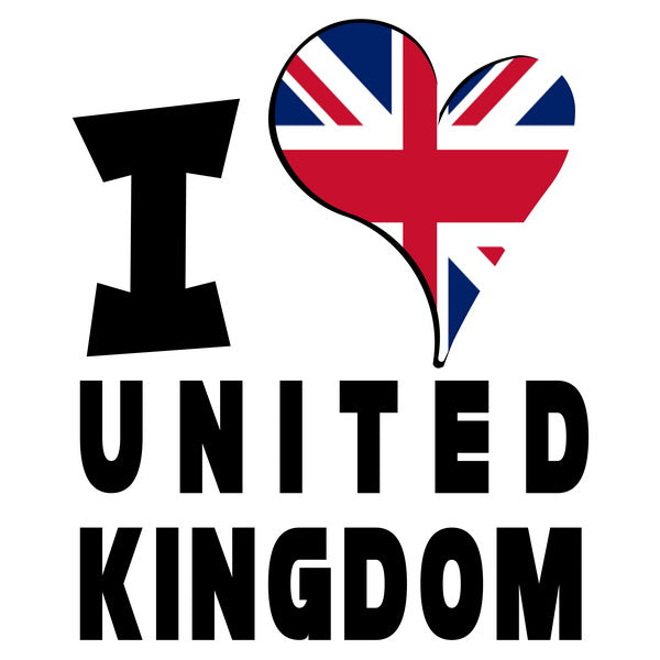 Unisex Hoodie - I Love UK Flag