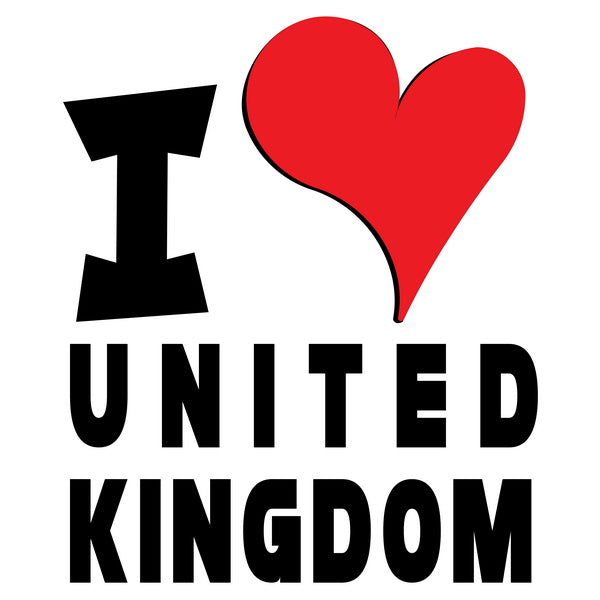 Unisex Sweatshirt - I Love United Kingdom Red