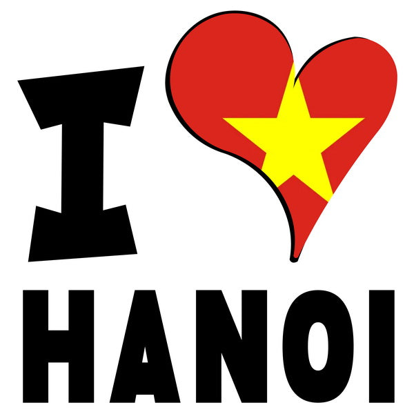 Unisex Sweatshirt - I Love Hanoi Flag