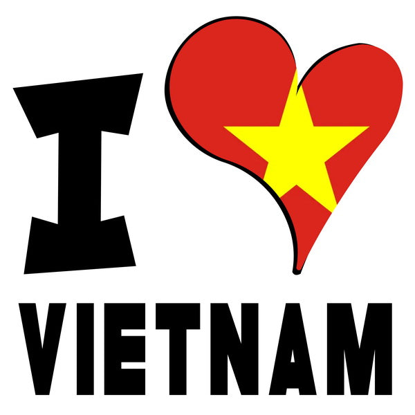 Unisex Sweatshirt - I Love Vietnam Flag