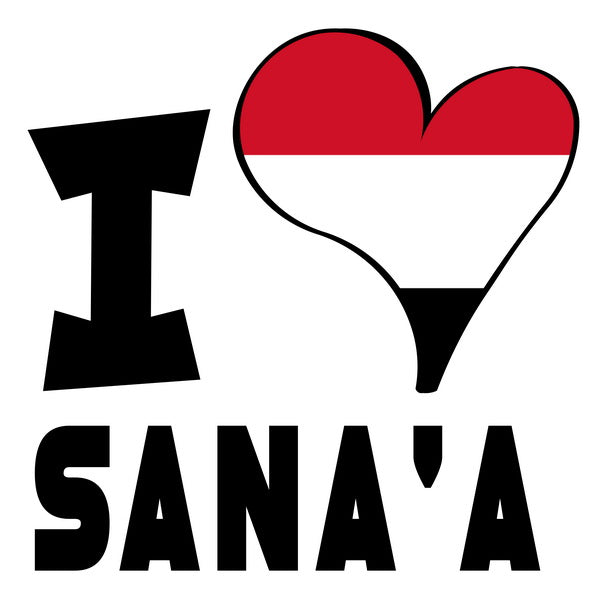 Unisex t-shirt - I Love Sana_a Flag