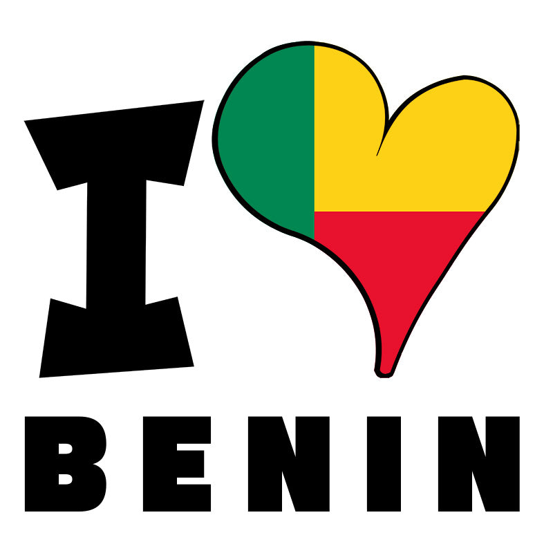 Unisex Hoodie - I Love Benin Flag