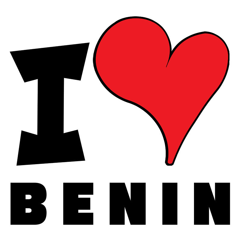 Unisex t-shirt - I Love Benin Red