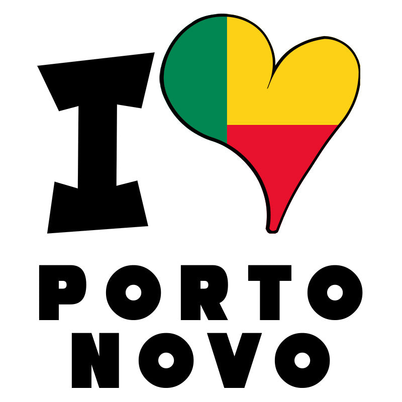 Unisex Hoodie - I Love Porto-Novo Flag