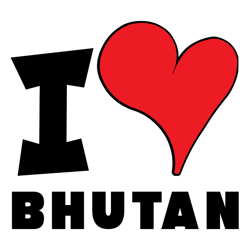 Unisex Hoodie - I Love Bhutan Red