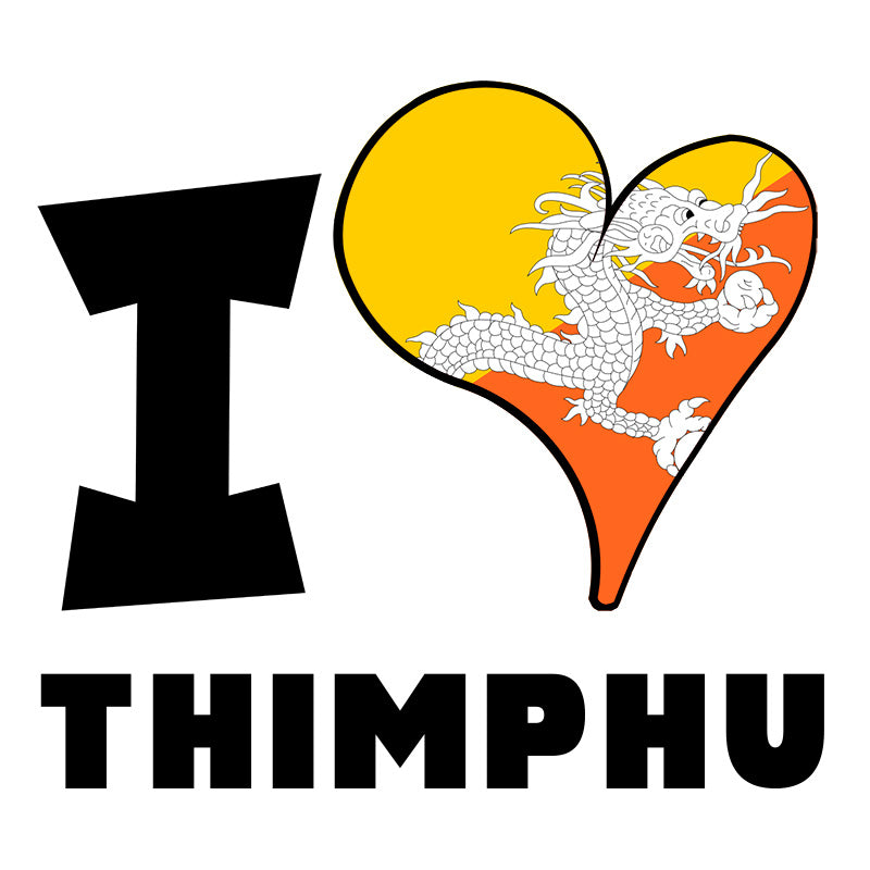 Unisex t-shirt - I Love Thimphu Flag