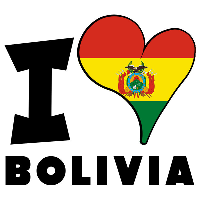 Unisex Hoodie - I Love Bolivia Flag