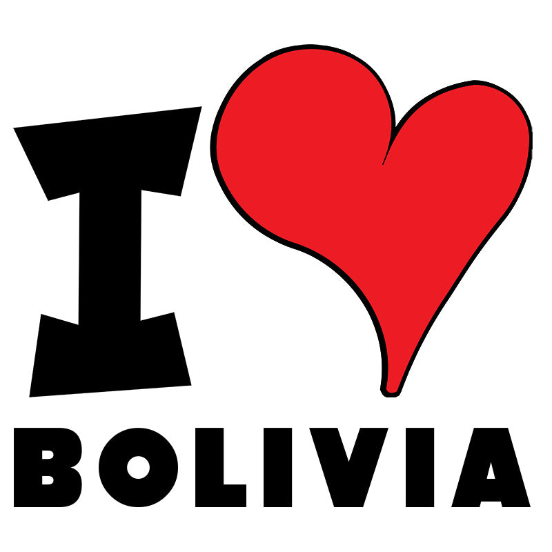 Unisex Hoodie - I Love Bolivia Red