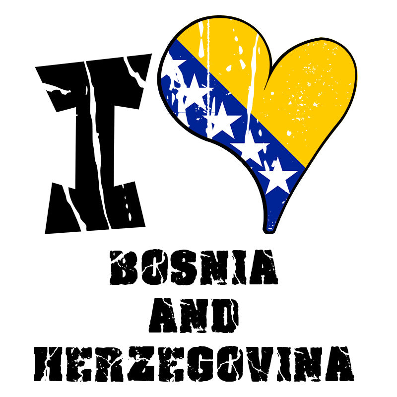 Unisex Hoodie - I Love Bosnia and Herzegovina