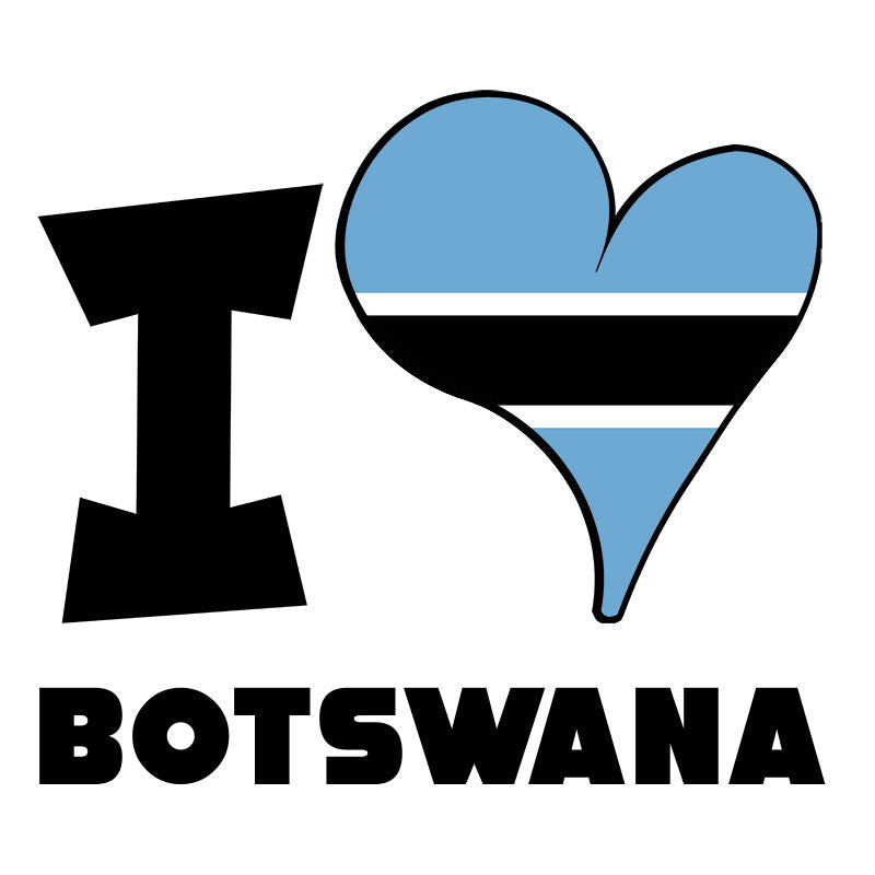 Unisex Sweatshirt - I Love Botswana Flag