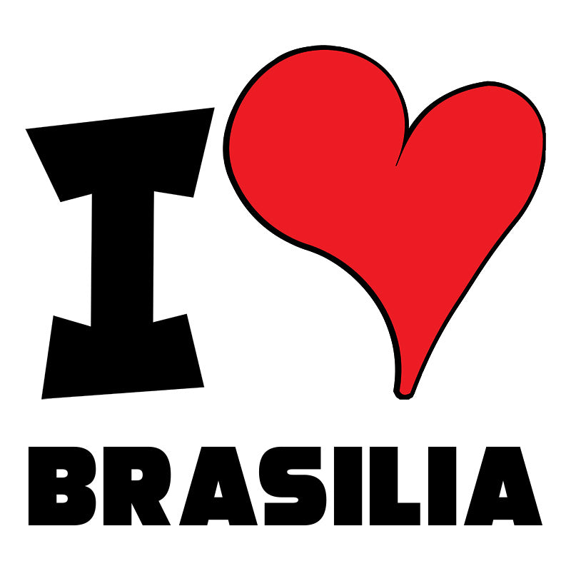 Unisex Hoodie - I Love Brasilia Red