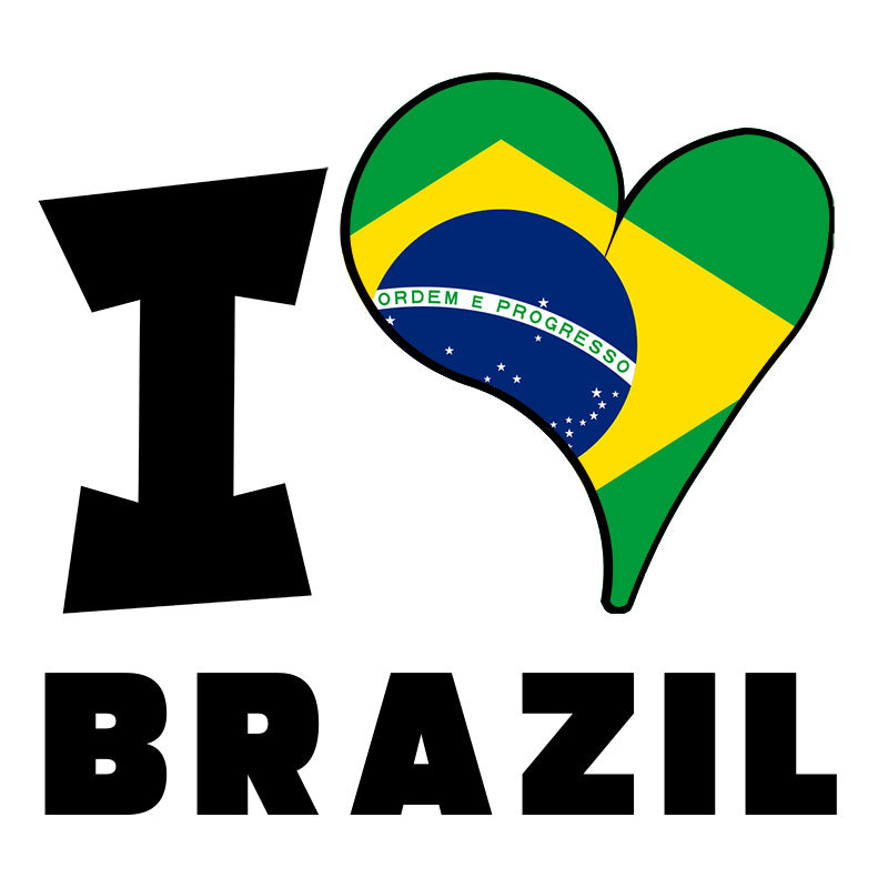 Unisex Hoodie - I Love Brazil Flag